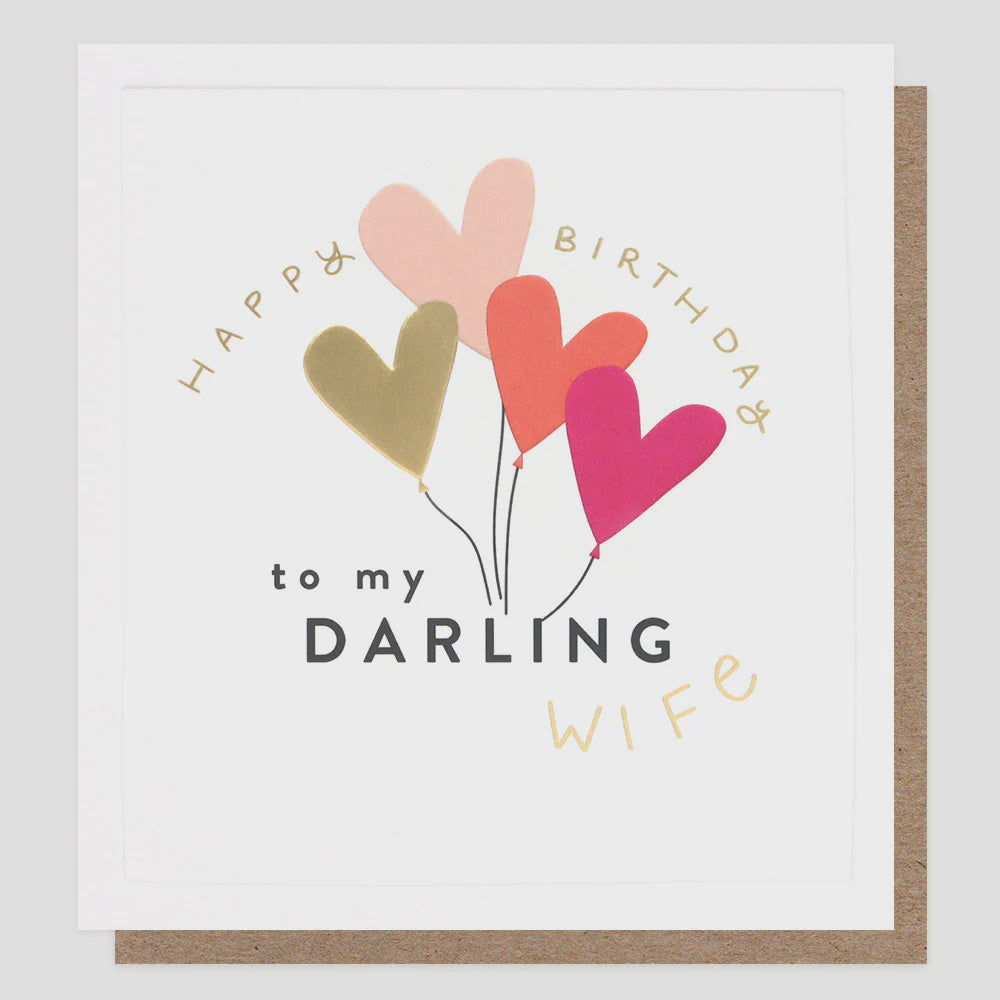 Caroline Gardner Darling Wife Birthday Greetings Card