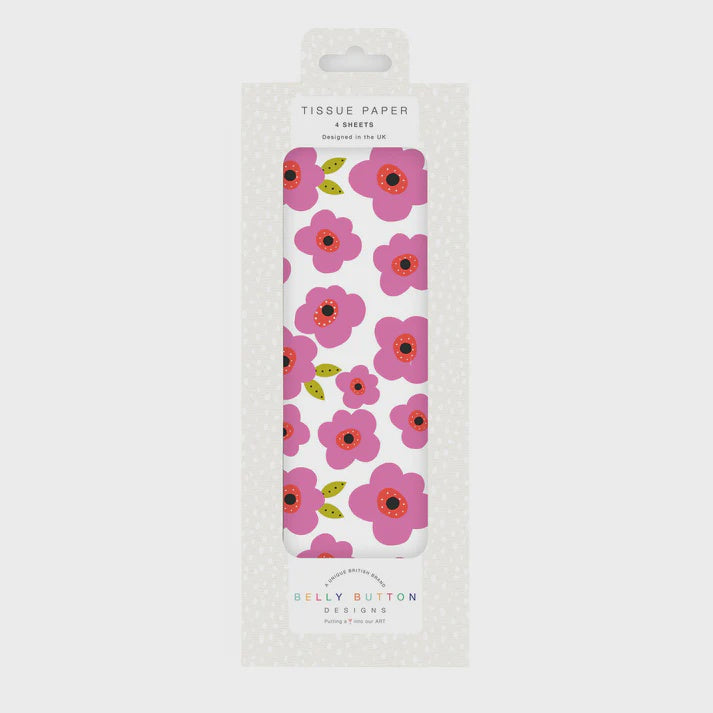 Belly Button Mauve Flower Tissue Paper – KindleHouse