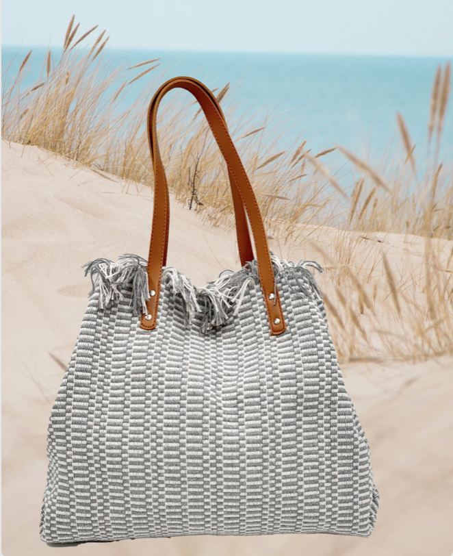 Woven Cotton Bag - Grey