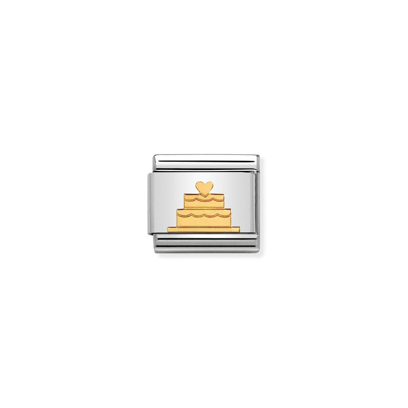 Nomination Classic Link Symbols 18K Gold Tiered Cake Charm