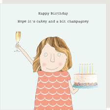 Rosie Made A Thing - Champagney Greetings Card