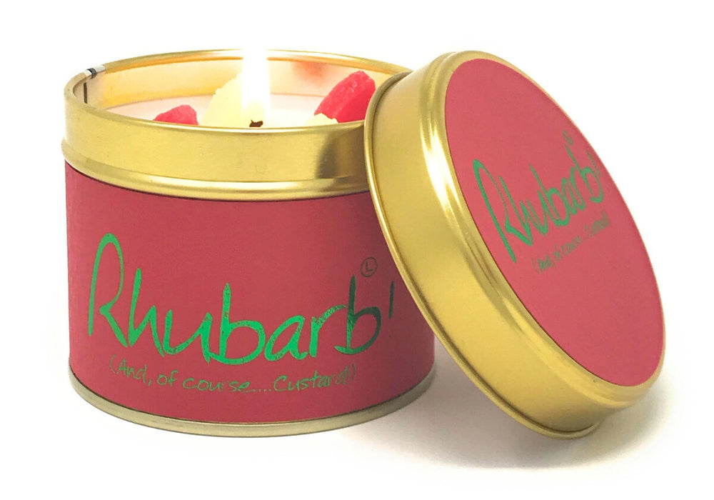 Lily Flame Rhubarb Candle Tin