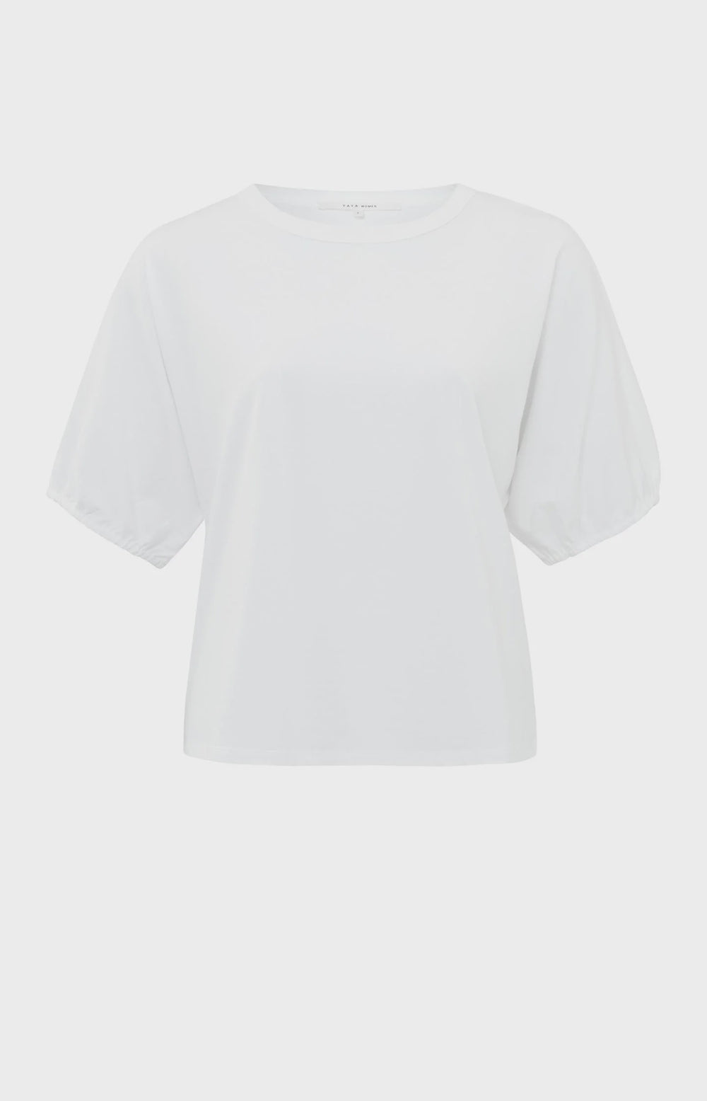 YAYA Puff Sleeve T Shirt - Pure White
