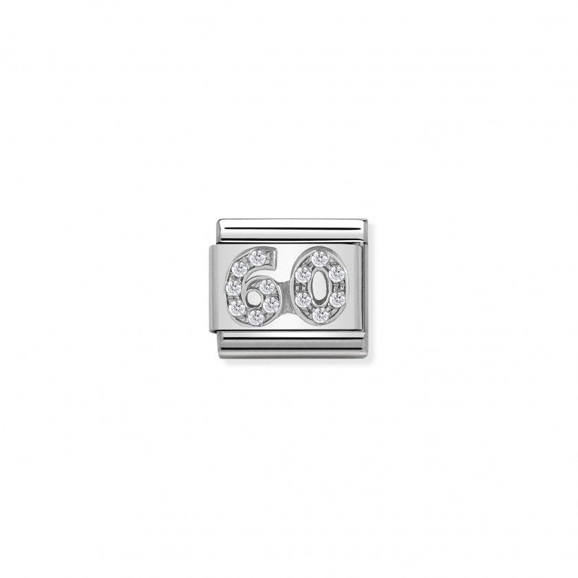 Nomination Classic Link Cubic Zirconia and Silver 60 Charm