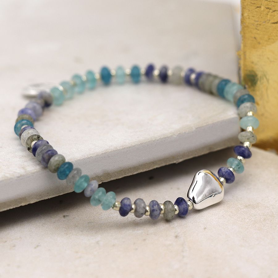 
                  
                    Blue Beaded Pebble Bracelet
                  
                