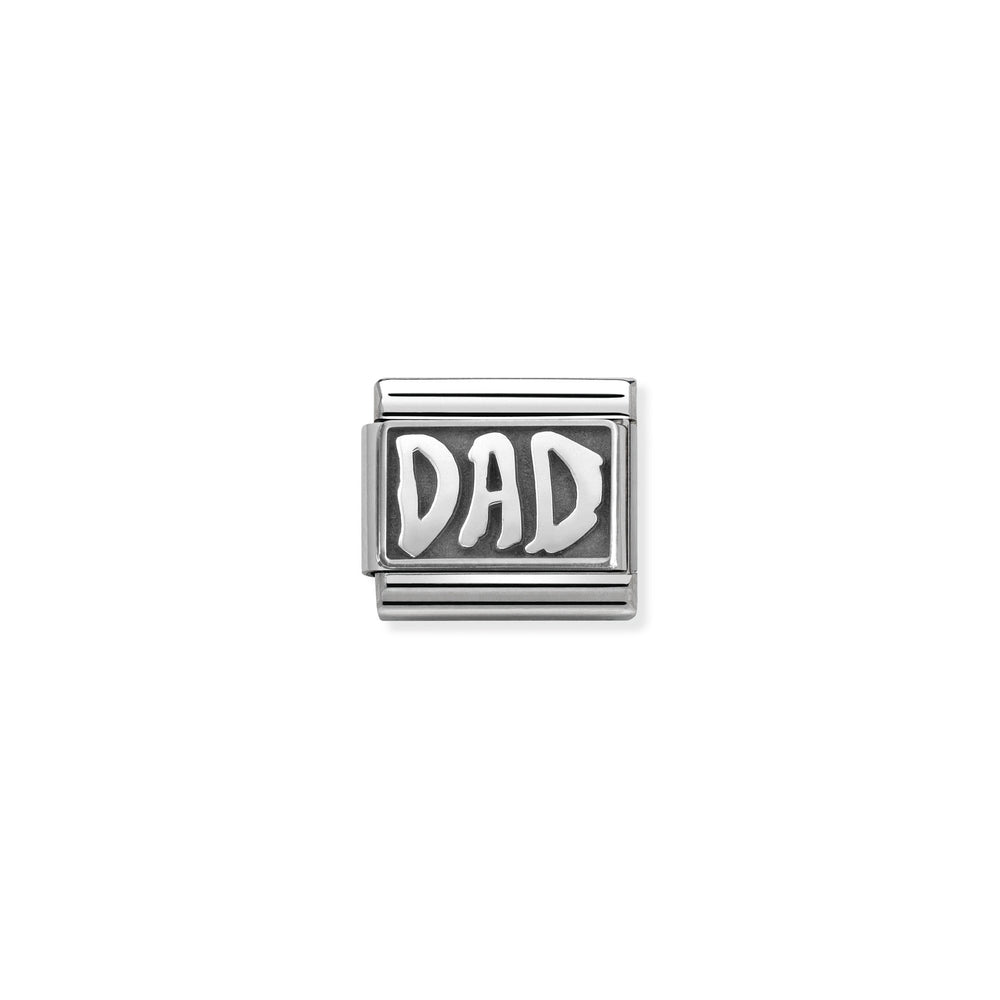 Nomination Classic Link Oxidized Silver Dad Charm