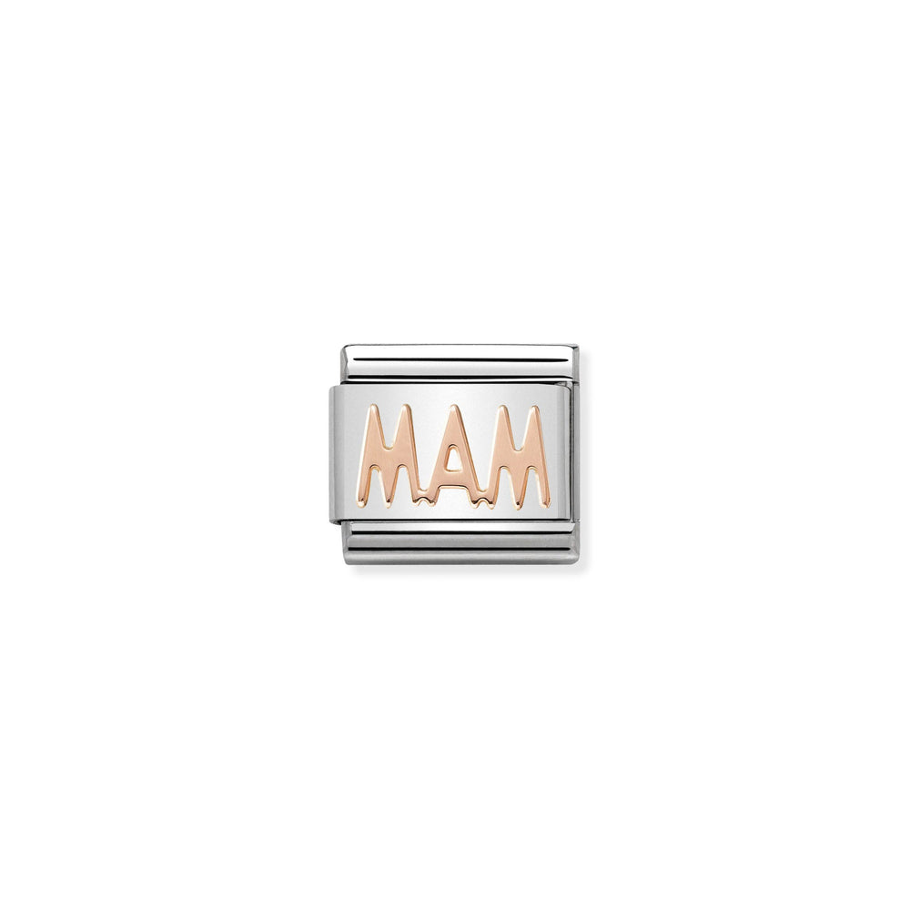 Nomination Classic Writings Rose Gold Mam Charm