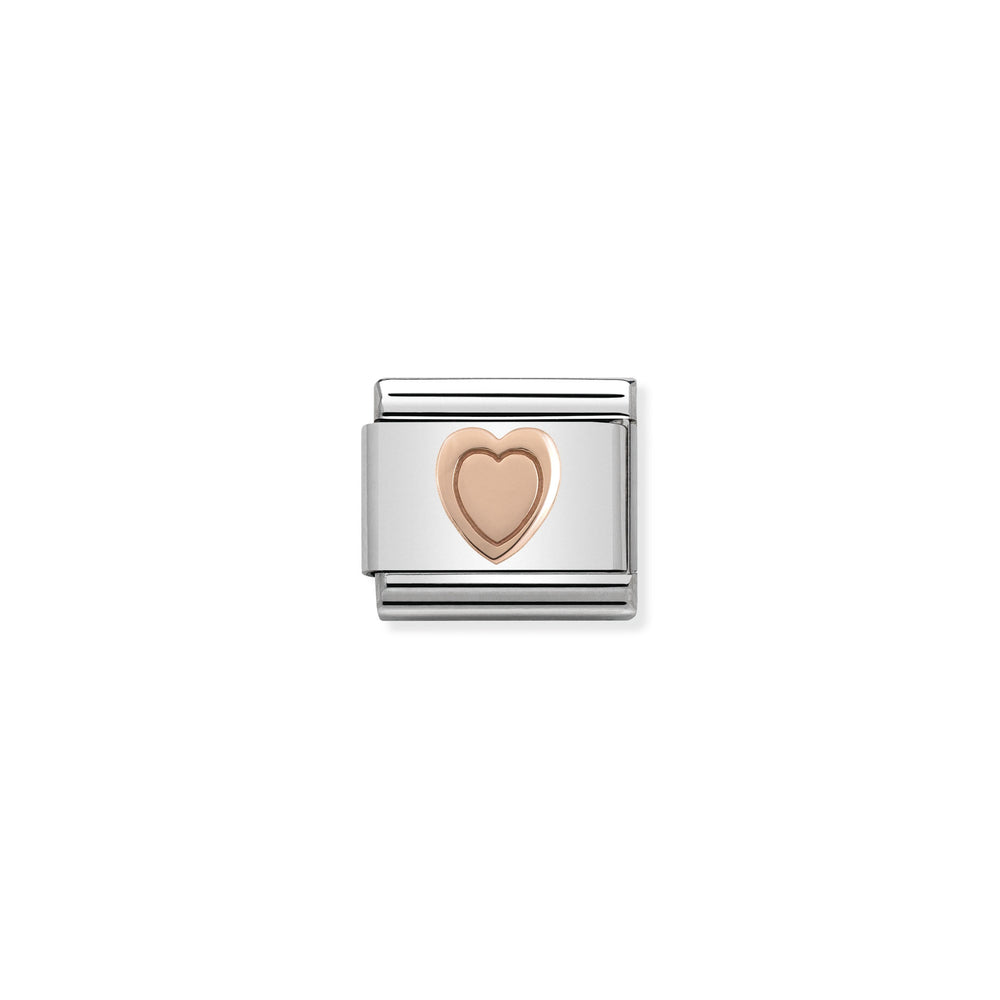 Nomination Classic Link Symbols 9K Rose Gold Heart