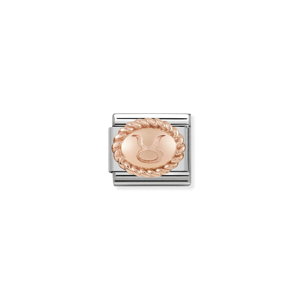 Nomination Classic Link Oval Zodiac Rose Gold Taurus Charm