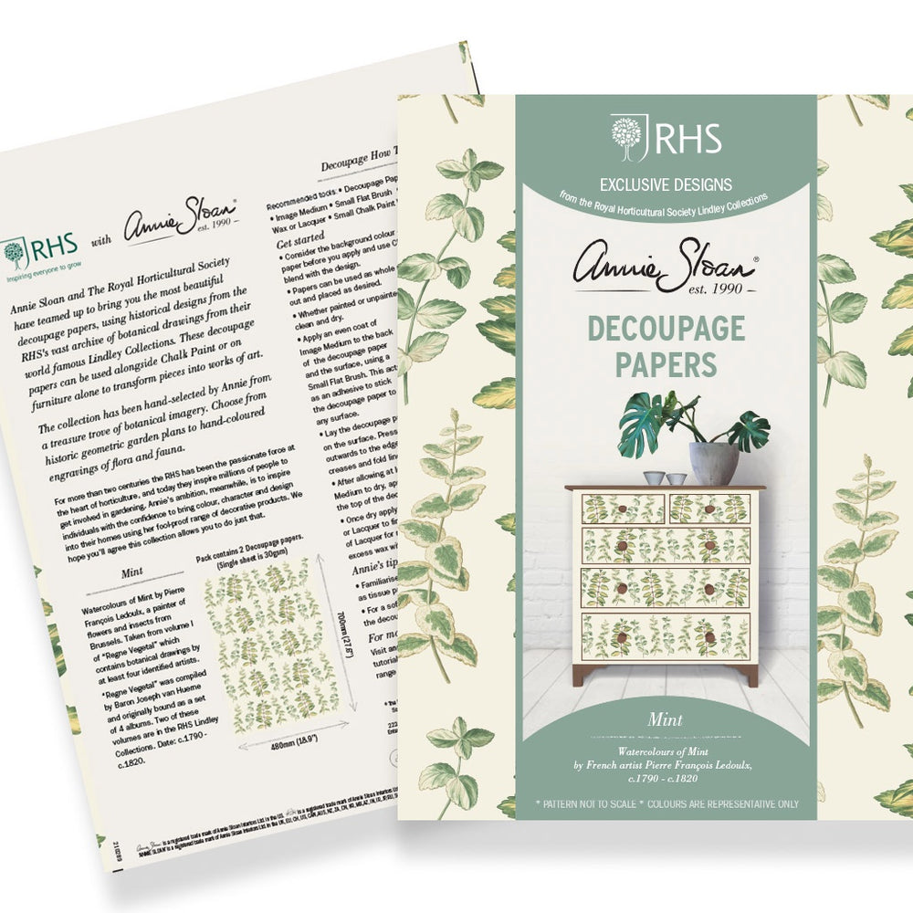 
                  
                    Annie Sloan & RHS Decoupage Paper - Mint
                  
                
