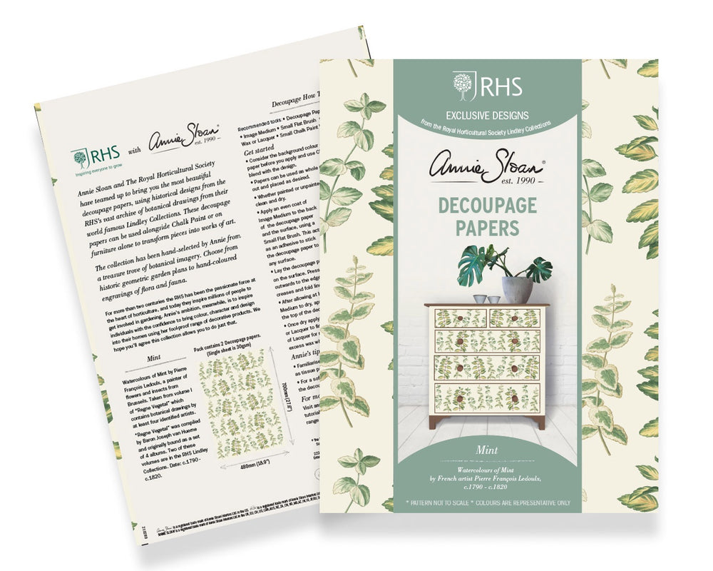 Annie Sloan & RHS Decoupage Paper - Mint
