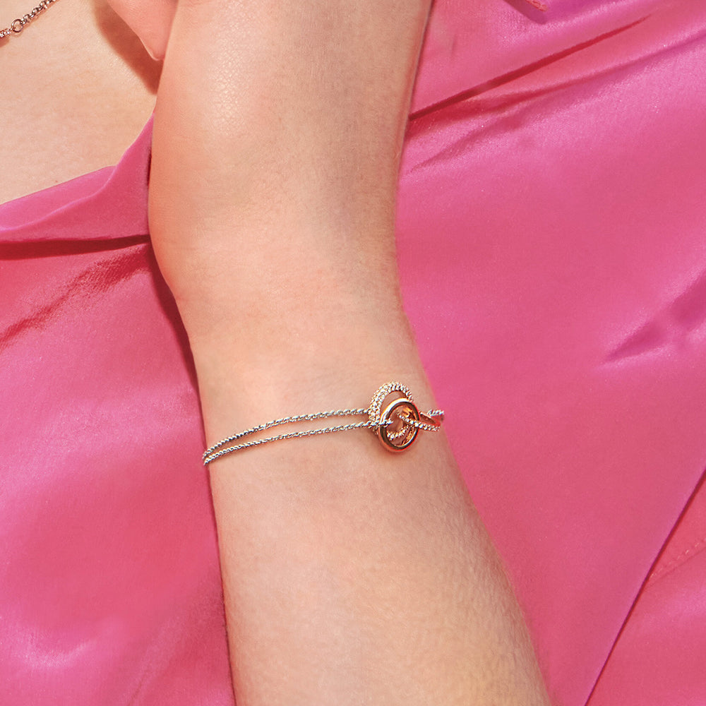 
                  
                    Olivia Burton Classic Entwine Silver & Rose Gold Bracelet
                  
                