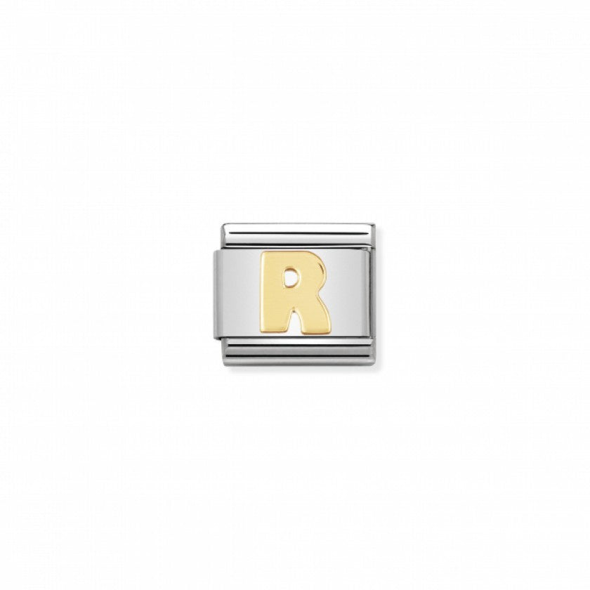 Nomination Classic Link Gold Letter R Charm