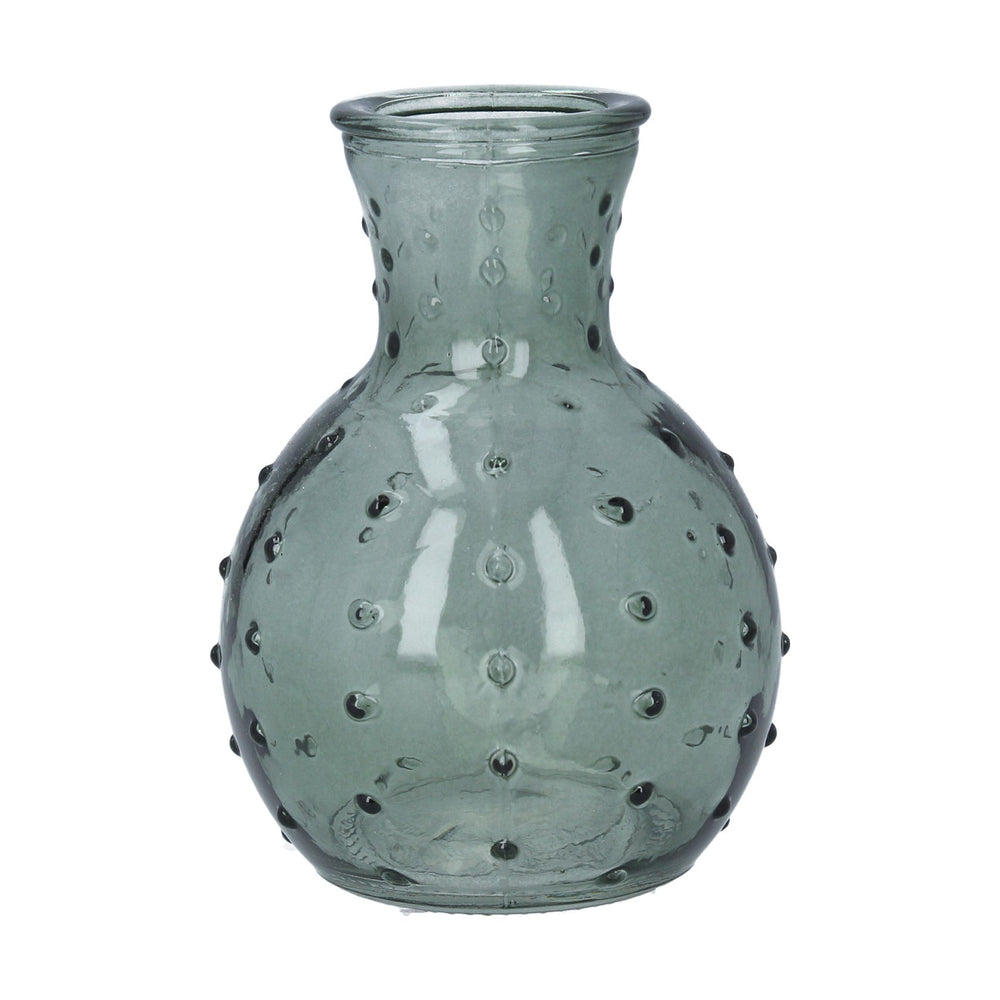 Gisela Graham Glass Vase - Green Dimple Mini Bud