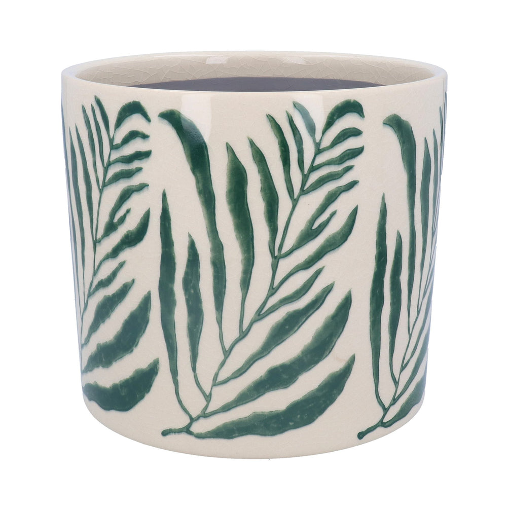 Gisela Graham Large Ceramic Pot - Green Branch