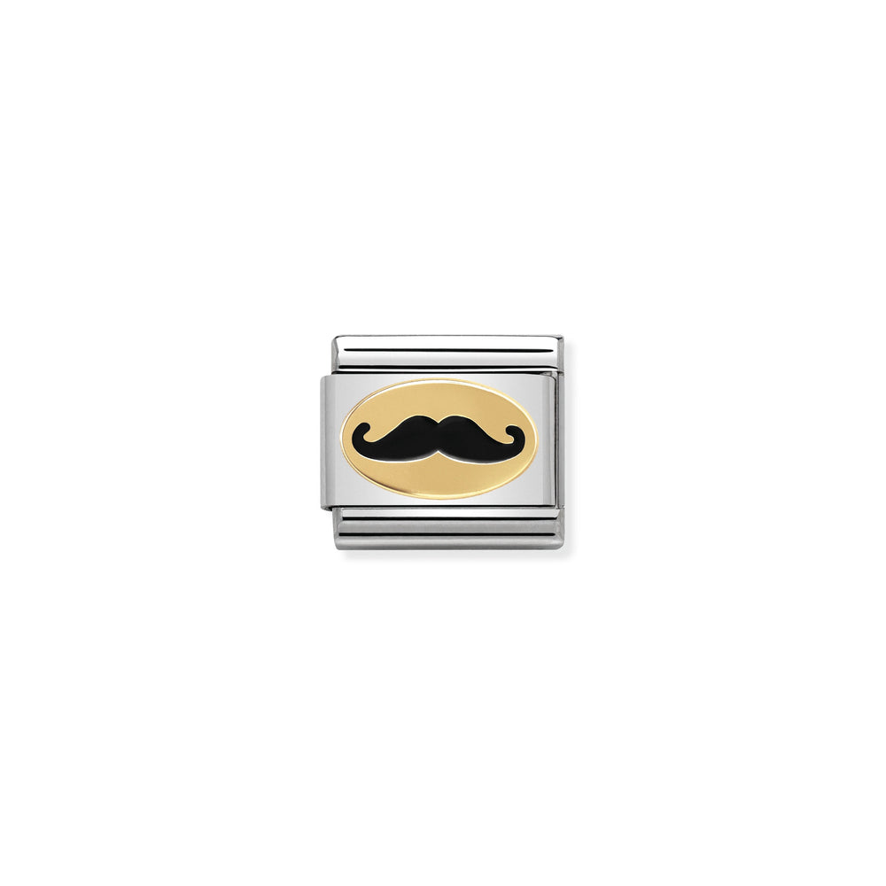 Nomination Classic Link Madame Monsieur 18K Gold Monsieur Moustache