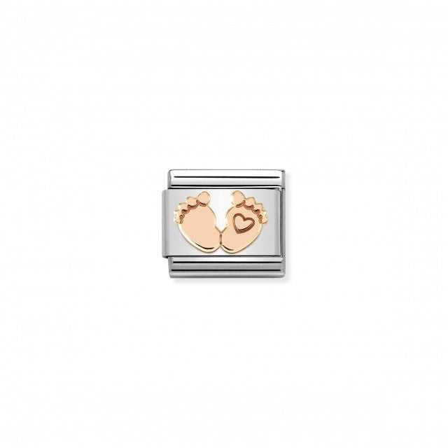 Nomination Composable Classic Rose Gold Charm - Baby Feet