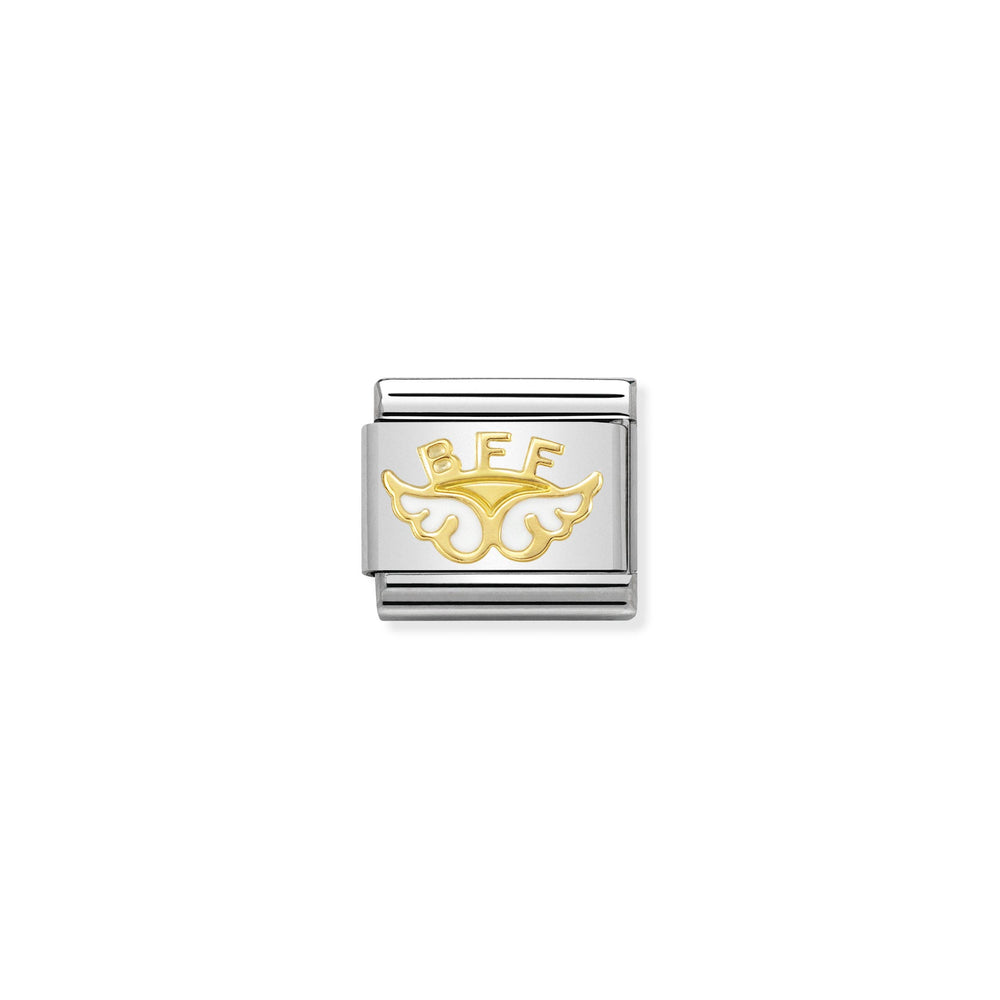 Nomination Classic Link Symbols Gold and Enamel Angel of Friendship