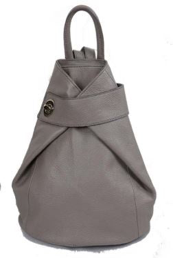 Bagitali Florenza Leather Backpack - Dark Grey