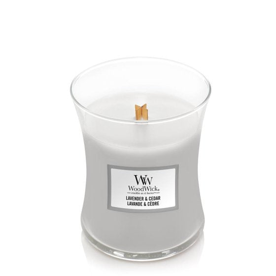 Woodwick Medium Candle Jar - Lavender & Cedar