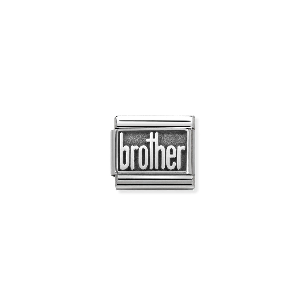 Nomination Classic Link Oxidized Silver Brother Charm