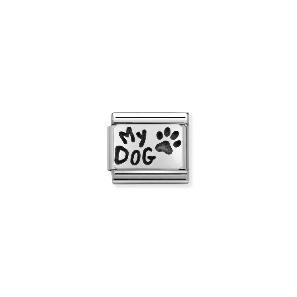 Nomination Classic Link Oxidized Silver My Dog Charm