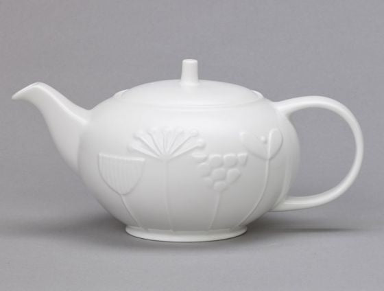 Plum Bone China Teapot - Meadow