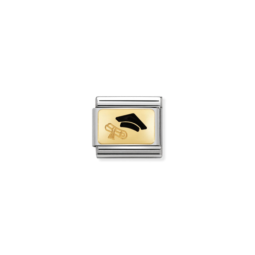 Nomination Classic Link s 18K Gold and Enamel Diploma Graduation