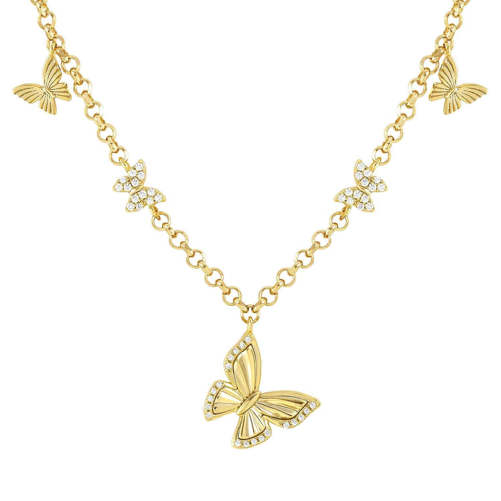 Nomination Truejoy Gold Necklace - CZ Butterflies