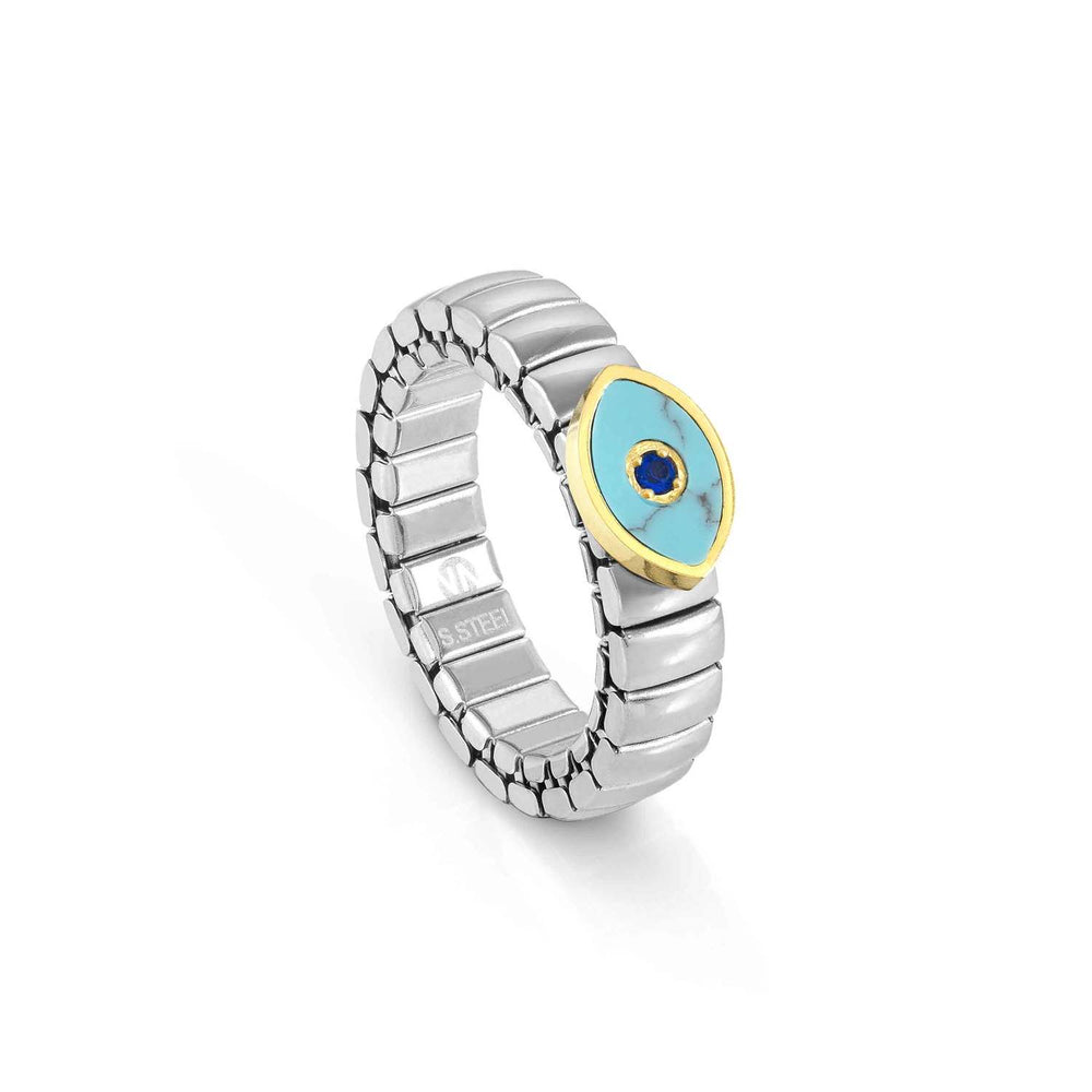 Nomination Silver Stretch Ring - Turquoise Eye