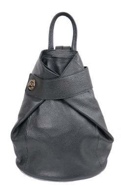 Bagitali Florenza Leather Backpack - Black