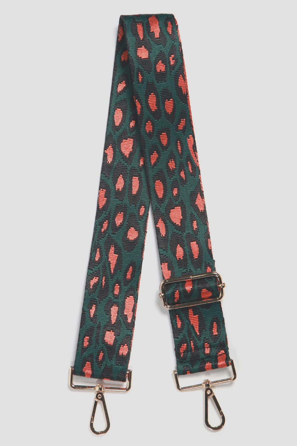 Sarta Bag Strap - Green & Orange Leopard Print
