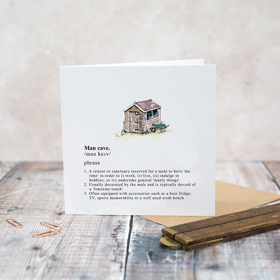 Toasted Crumpet Greetings Card - Man Cave