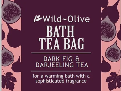 Wild Olive Bath Tea Bag - Dark Fig & Darjeeling Tea
