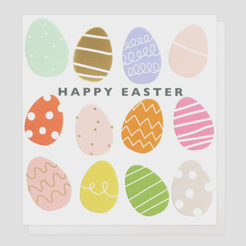 Caroline Gardner Happy Easter Eggs Greetings Card