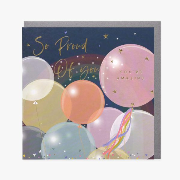 Belly Button Proud Of You Balloon Greetings Card