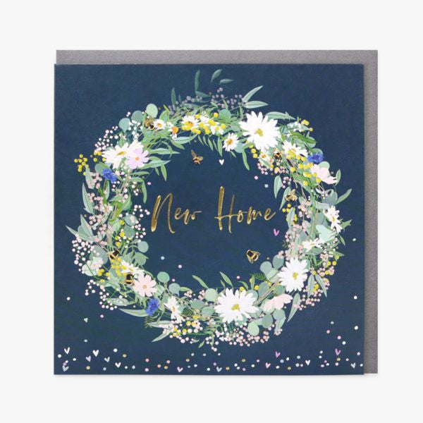 Belly Button New Home Wreath Greetings Card