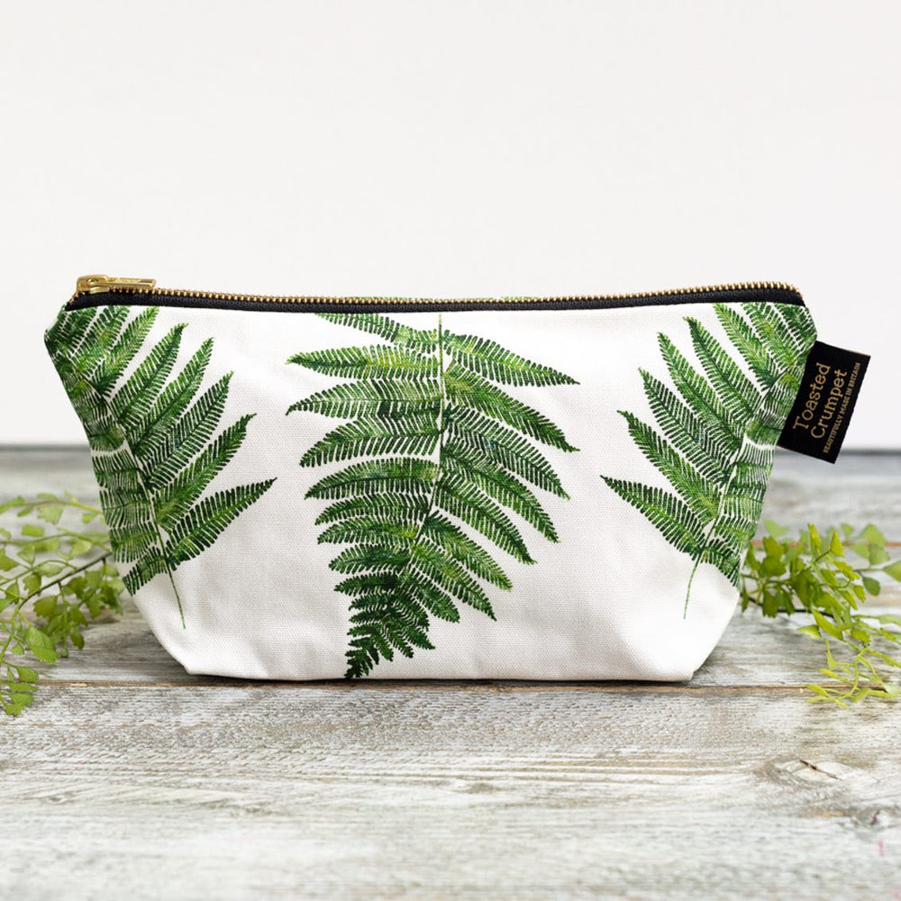 Toasted Crumpet Wash Bag - Fern Pure
