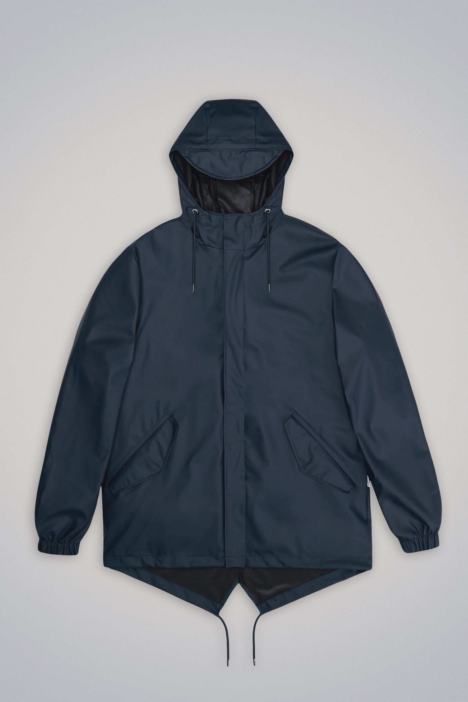 Rains Short Fishtail Jacket Navy