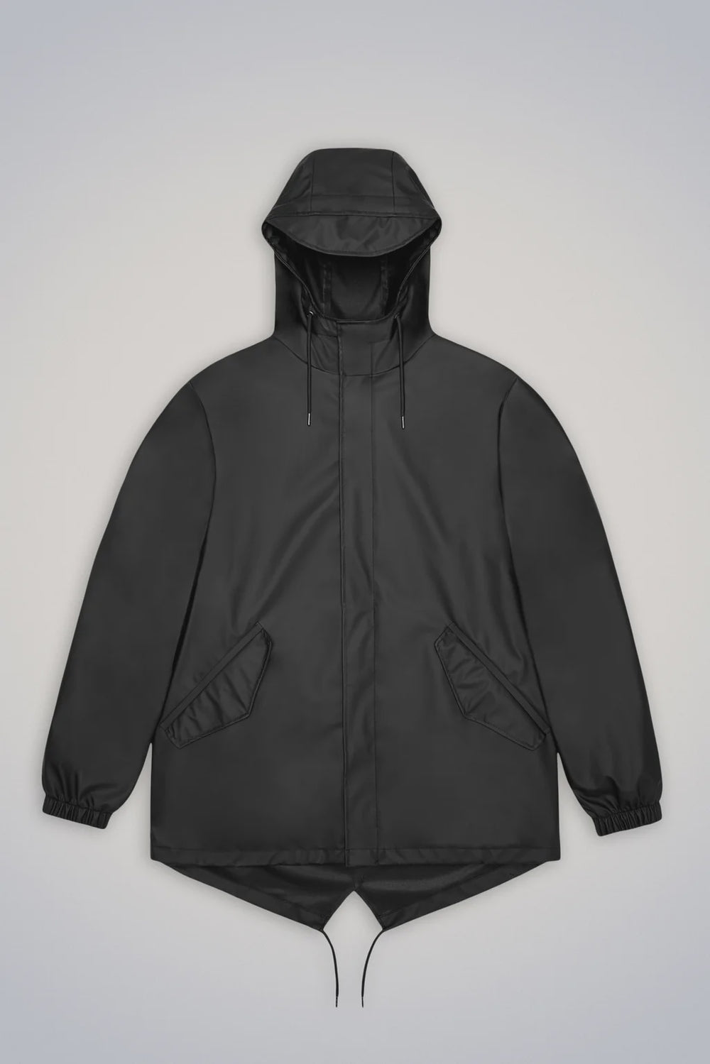 Rains Short Fishtail Jacket - Black