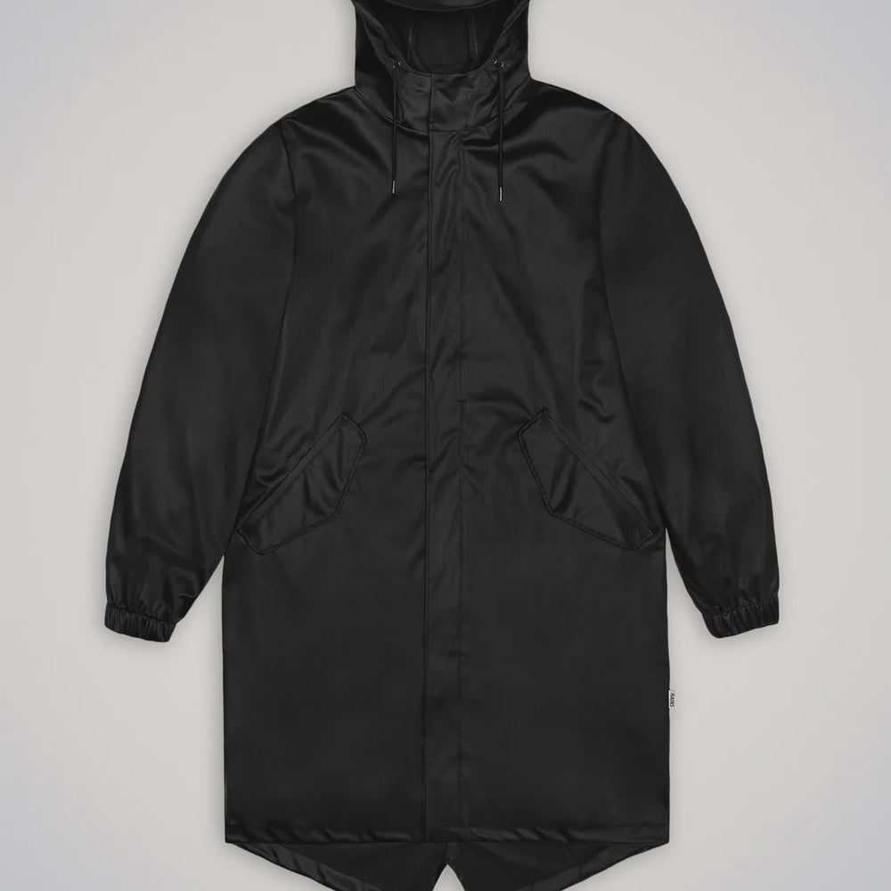 
                  
                    Rains Long  Fishtail Parka Jacket - Black
                  
                