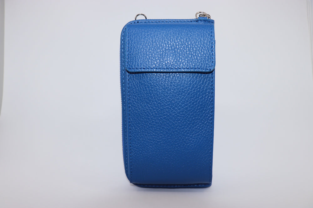 Bagitali Crossbody Leather Purse / Phone Bag - Cobalt Blue