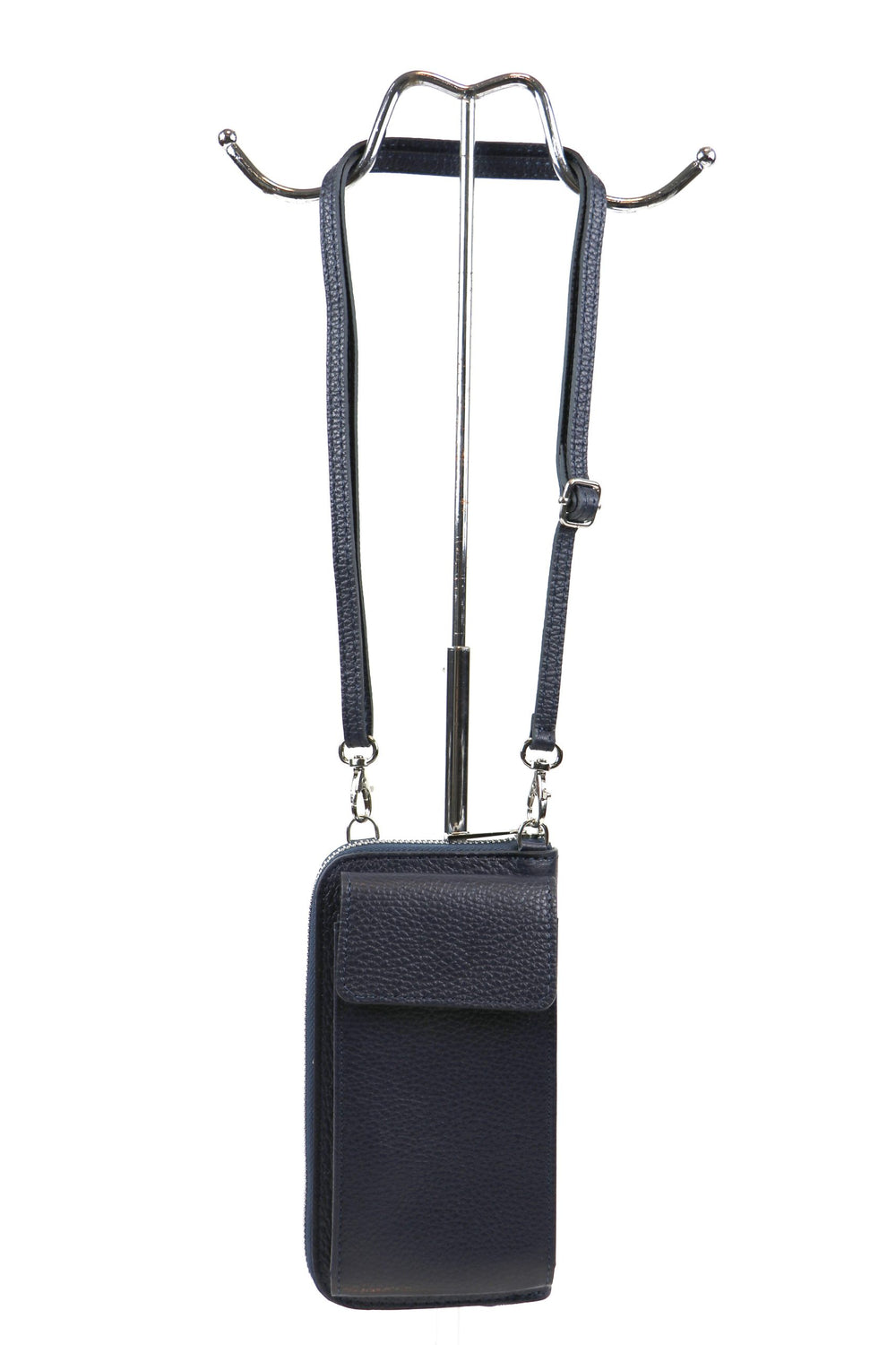Bagitali Crossbody Leather Purse / Phone Bag - Navy