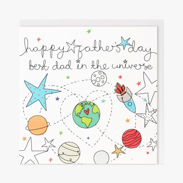 Belly Button Best Dad Universe Fathers Day Greetings Card