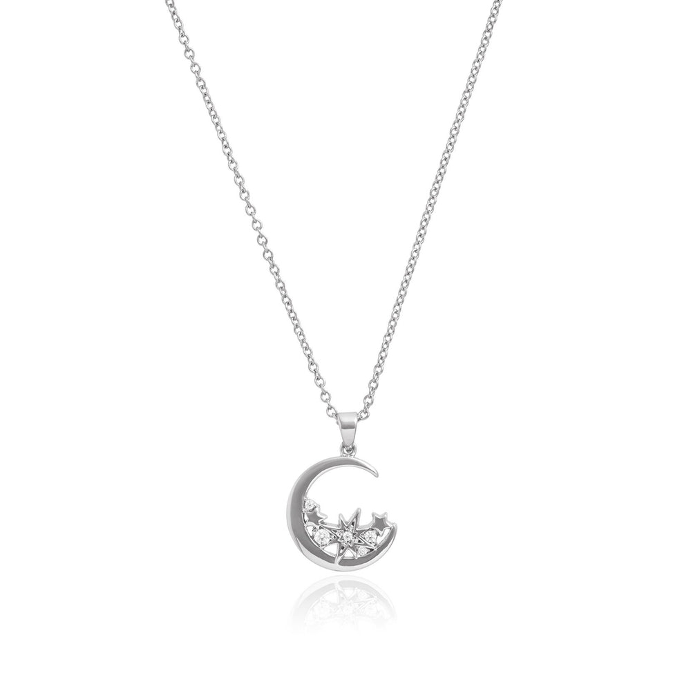Olivia Burton Cluster Moon Necklace - Silver