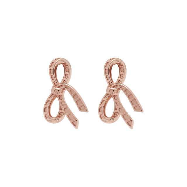 Olivia Burton Bow Rose Gold Stud Earrings
