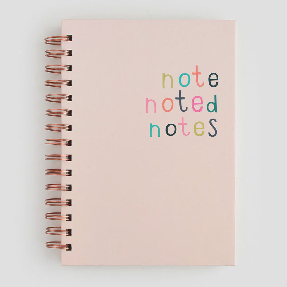 Caroline Gardner A5 Spiral Bound Pink Notebook