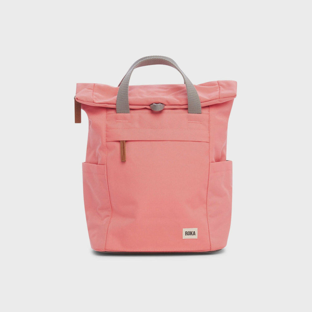 Finchley A Small Sustainable Canvas Backpack - Coral