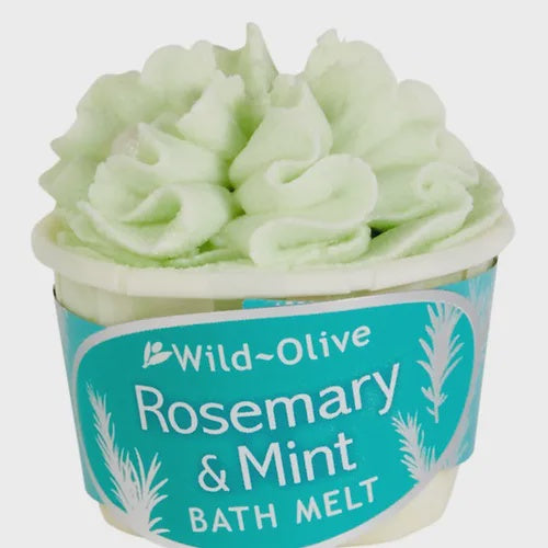 Wild Olive Bath Melt - Rosemary & Mint Souffle
