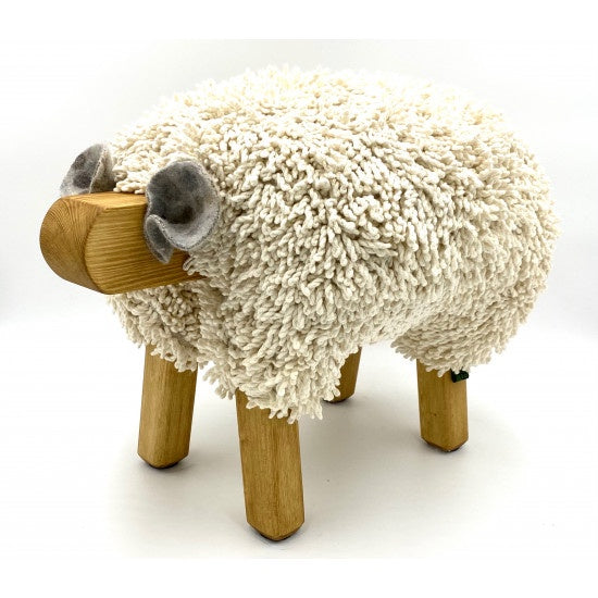 Ewemoo Sheep Footrest with Melin Tregwynt Ears Ivory